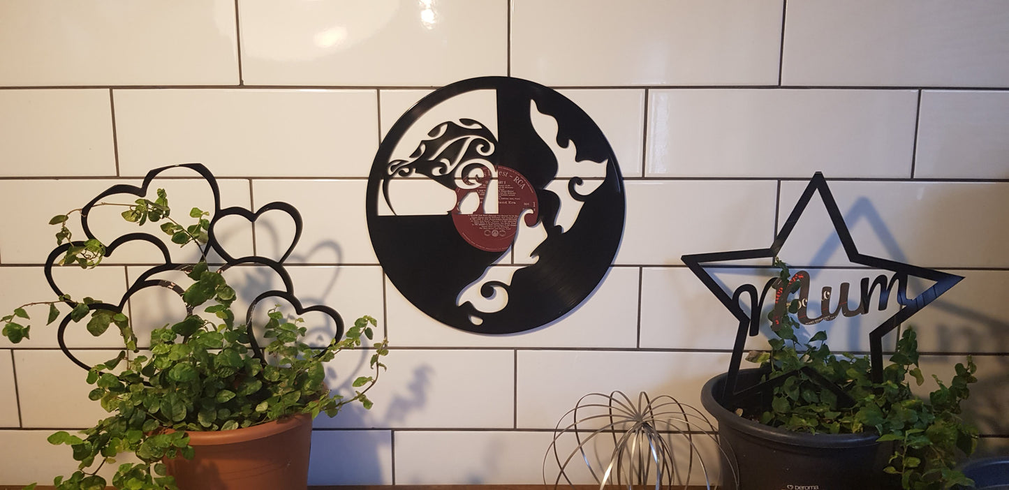 NZ Map & Kiwi Vinyl Display